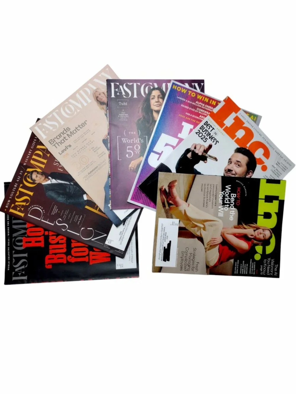 Business Magazine 7 Issue Bundle Fast Company & INC 2025/2026